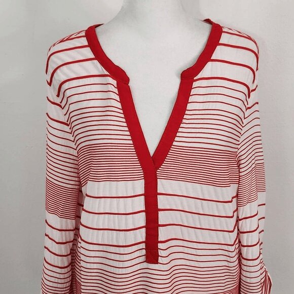 Sanctuary Red and White Stripe Tunic NWT XS Red Striped Knit Top - Picture 3 of 9